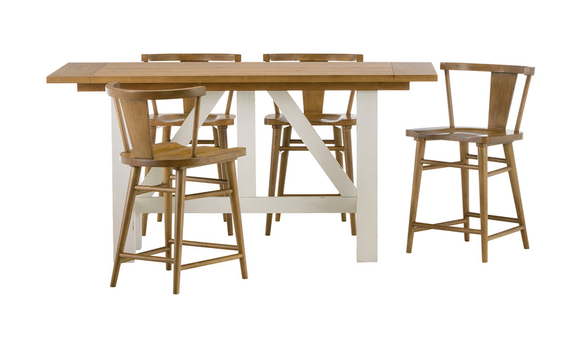 XXX's and OOO's Counter Table and 4 Stools